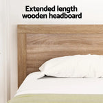 Artiss Bed Frame Queen Size Wooden Acacia Wood OATMEAL - Furniture > Bedroom > Beds & Bed Frames