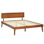 Artiss Bed Frame Queen Size Wooden Bed Base Walnut SPLAY - Furniture > Bedroom > Beds & Bed Frames