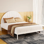 Artiss Bed Frame Queen Size Wooden White DALY - Furniture > Bedroom > Beds & Bed Frames