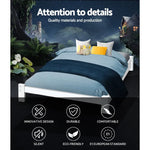 Artiss Bed Frame Queen Size Wooden White JADE - Furniture > Bedroom