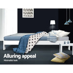Artiss Bed Frame Queen Size Wooden White JADE - Furniture > Bedroom