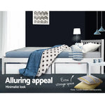 Artiss Bed Frame Queen Size Wooden White SOFIE - Furniture > Bedroom