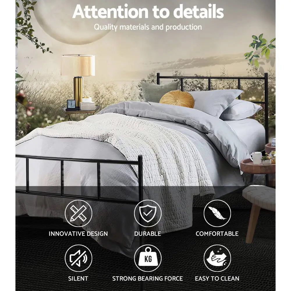 Artiss Bed Frame Single Metal Bed Frames SOL - Furniture > Bedroom