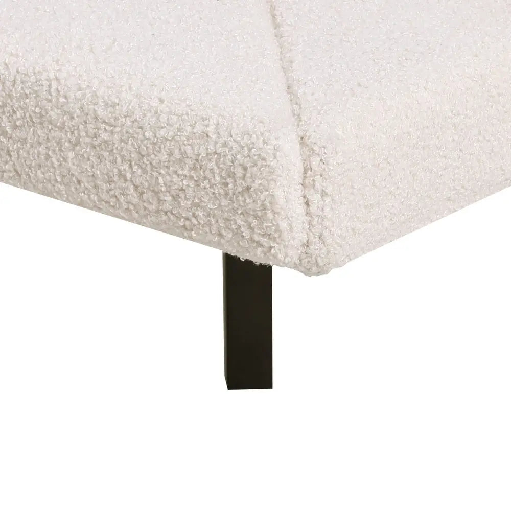 Artiss Bed Frame Single Size Boucle Beige SASA - Furniture > Bedroom
