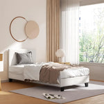 Artiss Bed Frame Single Size Boucle NEO - Furniture > Bedroom