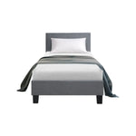 Artiss Bed Frame Single Size Grey NEO - Furniture > Bedroom