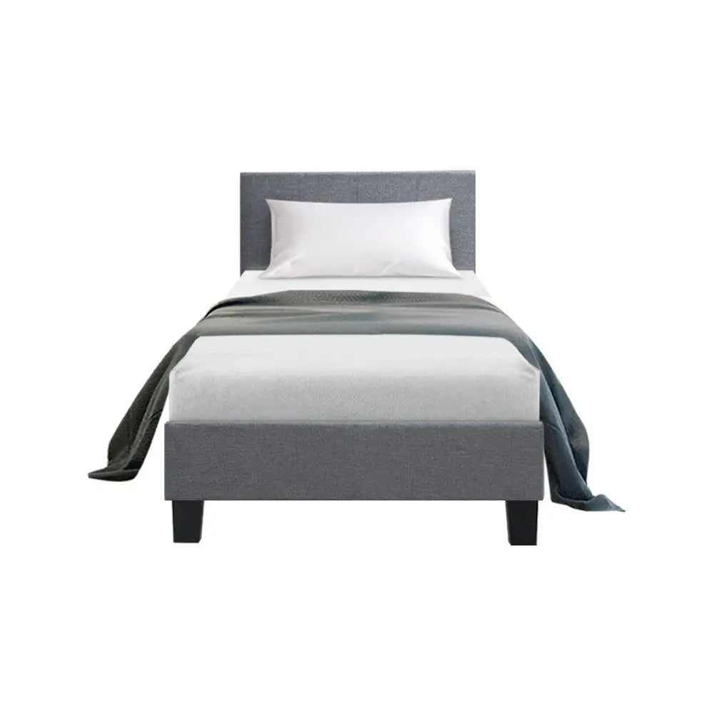Artiss Bed Frame Single Size Grey NEO - Furniture > Bedroom