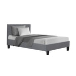 Artiss Bed Frame Single Size Grey NEO - Furniture > Bedroom