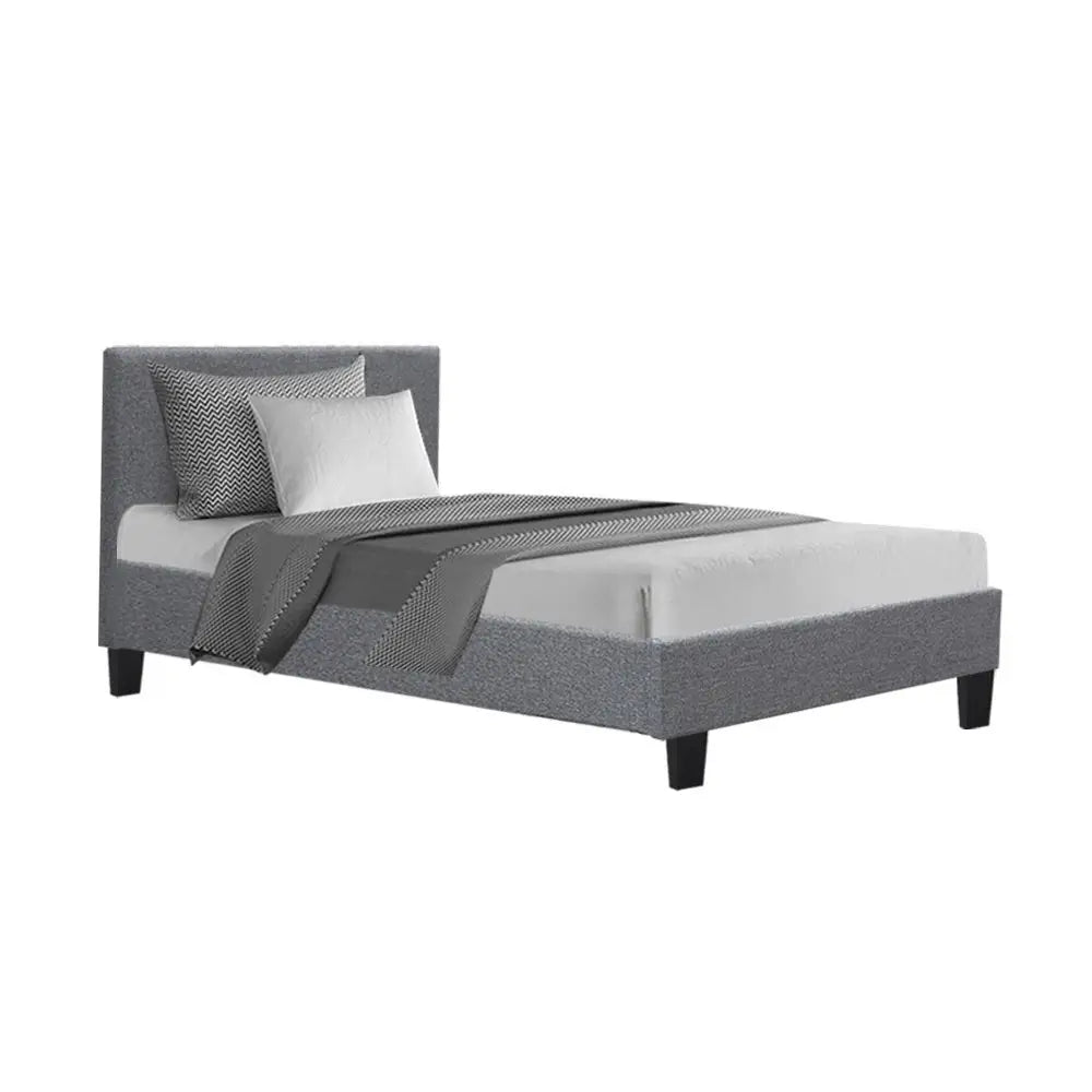 Artiss Bed Frame Single Size Grey NEO - Furniture > Bedroom