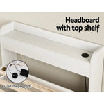 Artiss Bed Frame Single Size Mattress Base wtih Charging Ports 2 Storage Drawers - Furniture > Bedroom > Beds & Bed