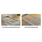 Artiss Bed Frame Single Size Mattress Base wtih Charging Ports 2 Storage Drawers - Furniture > Bedroom > Beds & Bed
