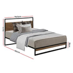 Artiss Bed Frame Single Size Metal Frame DANE - Furniture > Bedroom