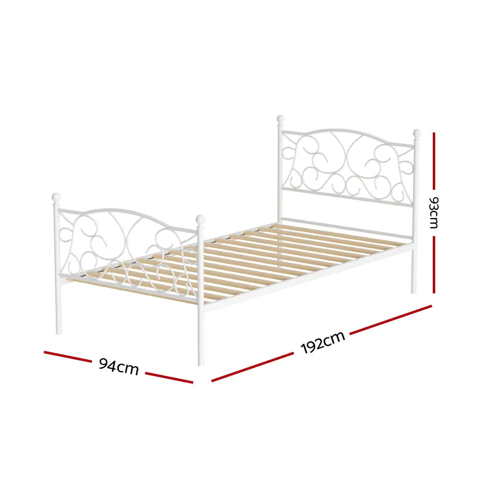 Artiss Bed Frame Single Size Metal Frame GROA - Furniture > Bedroom
