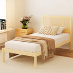 Artiss Bed Frame Single Size Rattan Wooden RITA - Furniture > Bedroom > Beds & Bed Frames