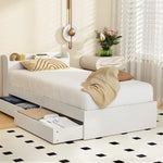 Artiss Bed Frame Single Size with Charging Ports and 2 Drawers AURA - Furniture > Bedroom > Beds & Bed Frames