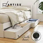 Artiss Bed Frame Single Size with Charging Ports and 2 Drawers AURA - Furniture > Bedroom > Beds & Bed Frames