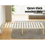 Artiss Bed Frame Single Size Wooden Base Mattress Platform Timber Pine AMBA - Furniture > Bedroom > Beds & Bed Frames