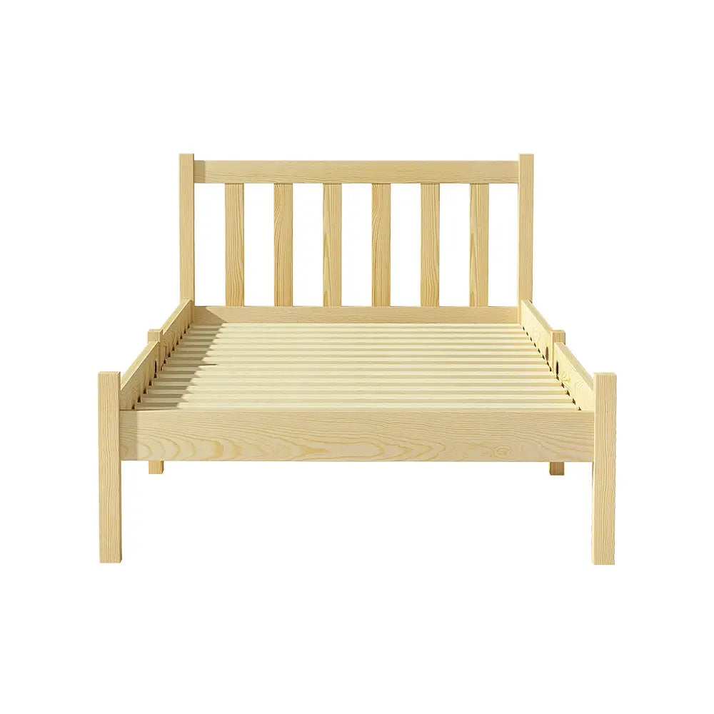 Artiss Bed Frame Single Size Wooden Oak SOFIE - Furniture > Bedroom