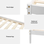 Artiss Bed Frame Single Size Wooden White DALY - Furniture > Bedroom > Beds & Bed Frames