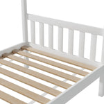 Artiss Bed Frame Wooden Base Kids Single Timber House Beds White - Furniture > Bedroom > Beds & Bed Frames