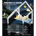 Artiss Bed Frame Wooden Kids House Frame White CASA - Furniture > Bedroom