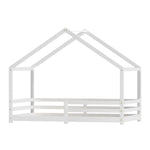 Artiss Bed Frame Wooden Kids Single House Frame White AMOS - Furniture > Bedroom