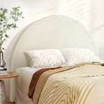 Artiss Bed Head Double Size Boucle - GREI White - Furniture > Bedroom