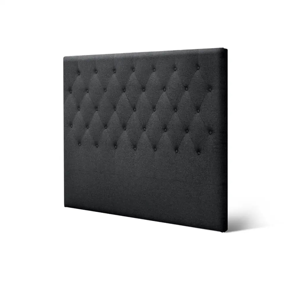 Artiss Bed Head Double Size Fabric - CAPPI Charcoal - Furniture > Bedroom