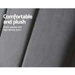 Artiss Bed Head Headboard Double Velvet - VELA Grey - Furniture > Bedroom > Headboards