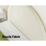Artiss Bed Head Headboard Bed Frame Queen Boucle - GREI White - Furniture > Bedroom > Beds & Bed Frames