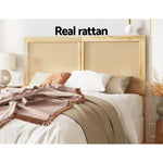 Artiss Bed Head Headboard Queen Rattan - RIBO Pine - Furniture > Bedroom > Beds & Bed Frames