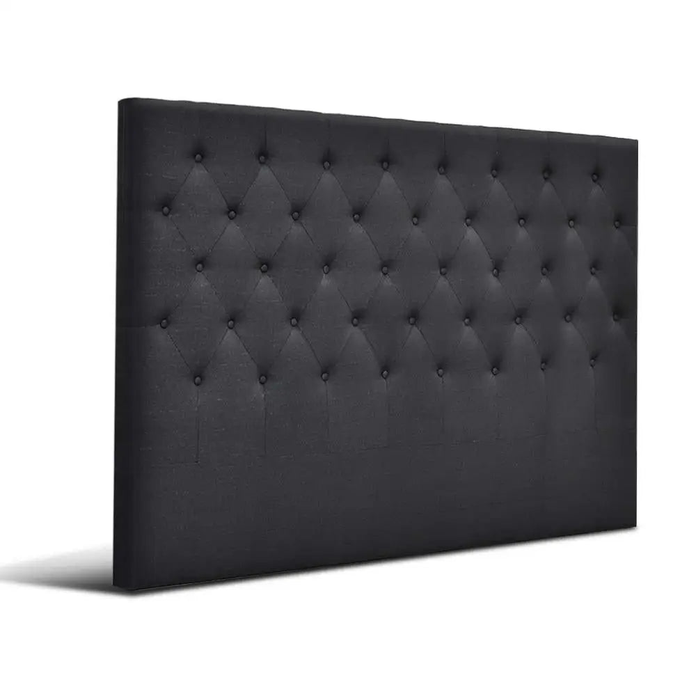 Artiss Bed Head King Size Fabric - CAPPI Charcoal - Furniture > Bedroom