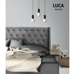 Artiss Bed Head King Size Fabric - LUCA Grey - Furniture > Bedroom