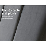 Artiss Bed Head King Size Velvet - VELA Grey - Furniture > Bedroom