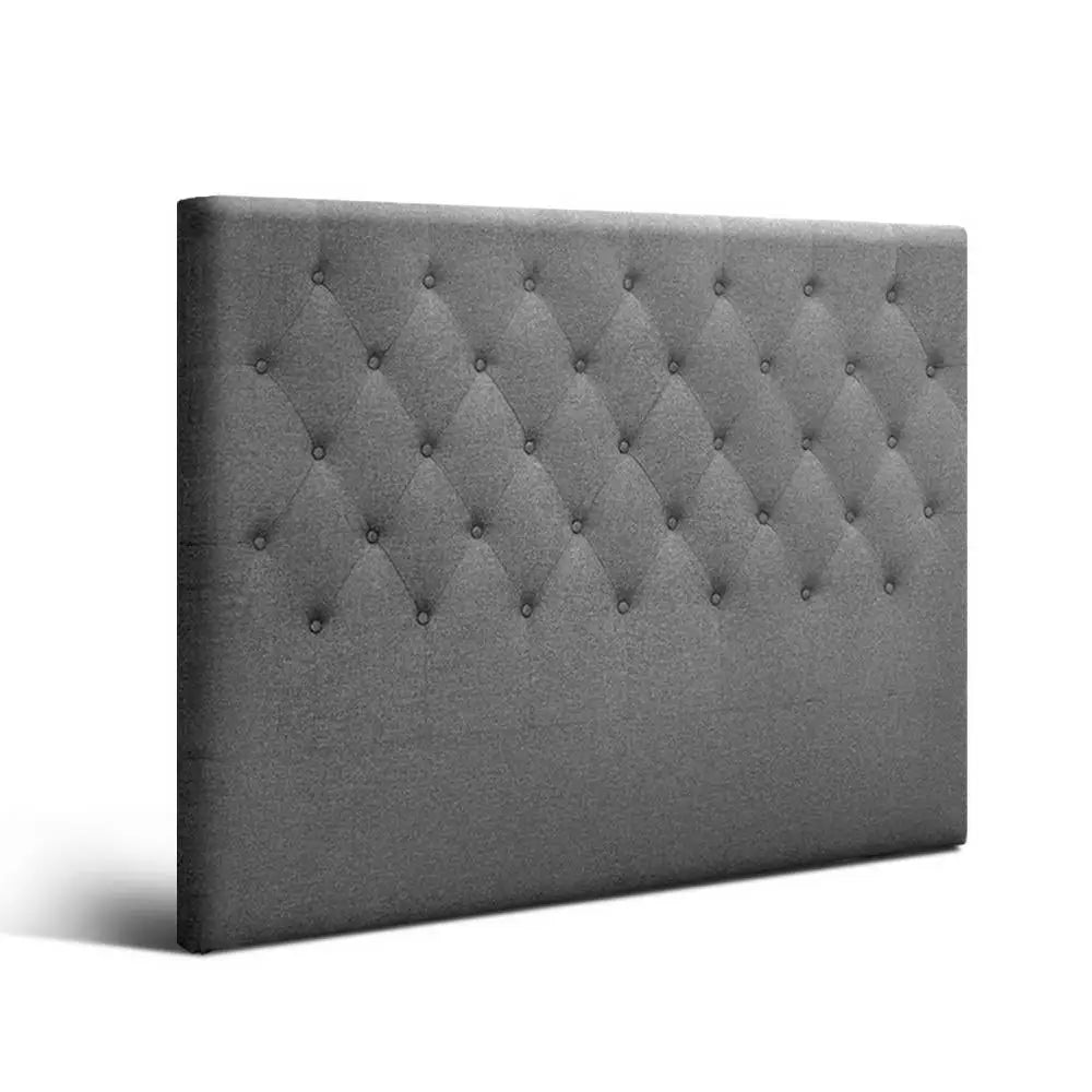 Artiss Bed Head Queen Size Fabric - CAPPI Grey - Furniture > Bedroom > Headboards