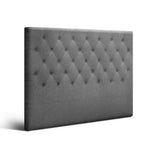 Artiss Bed Head Queen Size Fabric - CAPPI Grey - Furniture > Bedroom > Headboards