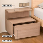 Artiss Bedside Table 1 Drawer - Pine - Furniture > Bedroom > Bedside Tables