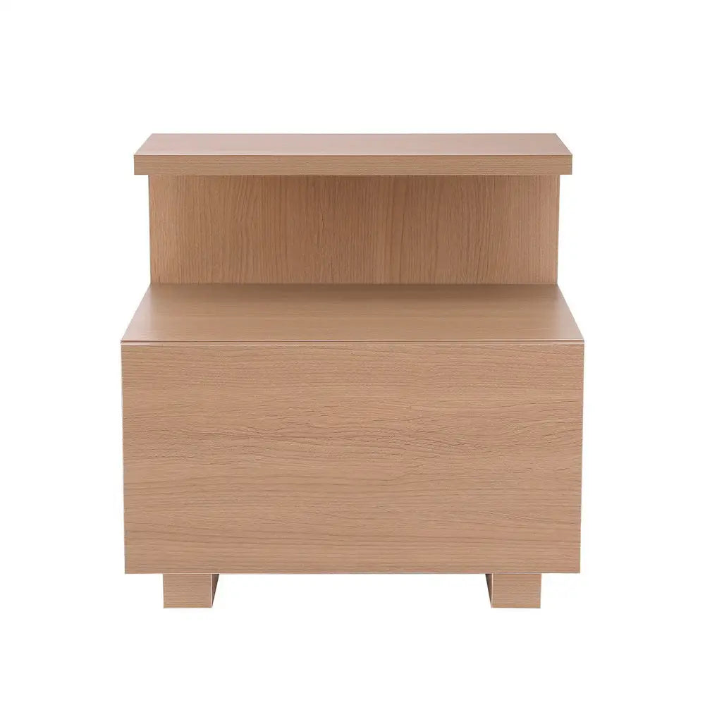 Artiss Bedside Table 1 Drawer - Pine - Furniture > Bedroom > Bedside Tables
