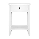Artiss Bedside Table 1 Drawer with Shelf - BOWIE White - Furniture > Bedroom