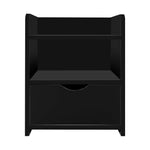 Artiss Bedside Table 1 Drawer with Shelf - FARA Black - Furniture > Bedroom