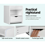 Artiss Bedside Table 1 Drawer with Shelf - FARA White - Furniture > Bedroom