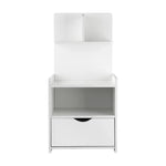 Artiss Bedside Table 1 Drawer with Shelves - EVERMORE White - Furniture > Bedroom