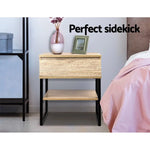 Artiss Bedside Table 1 Drawers with Shelf - CASEY - Furniture > Bedroom