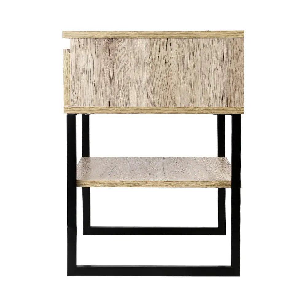 Artiss Bedside Table 1 Drawers with Shelf - CASEY - Furniture > Bedroom