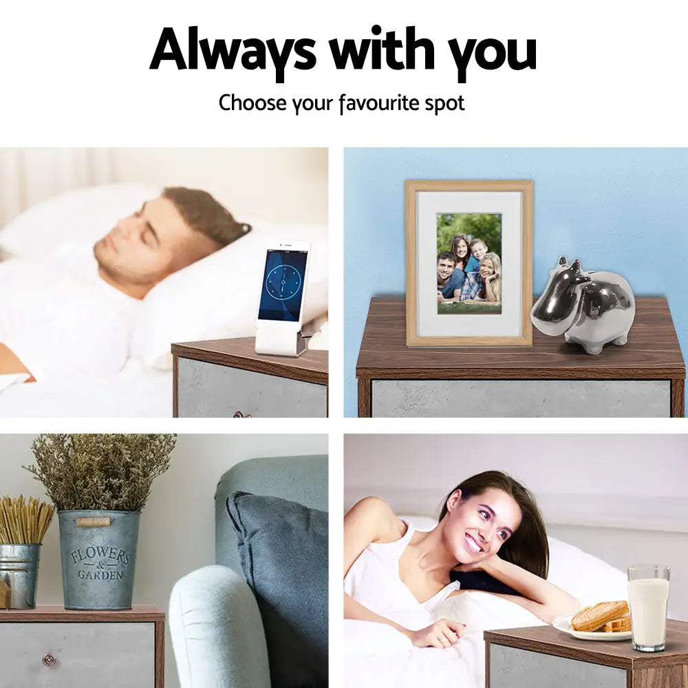 Artiss Bedside Table 1 Drawers with Shelf - LARS - Furniture > Bedroom