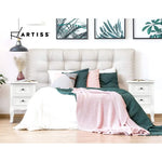 Artiss Bedside Table 2 Drawers - BISSET White - Furniture > Bedroom