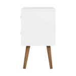 Artiss Bedside Table 2 Drawers - BONDS White - Furniture > Living Room