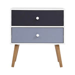 Artiss Bedside Table 2 Drawers - BONDS White - Furniture > Living Room