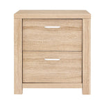 Artiss Bedside Table 2 Drawers - MAXI Pine - Furniture > Bedroom