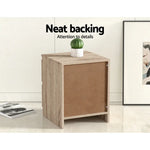 Artiss Bedside Table 2 Drawers - PEPE Oak - Furniture > Bedroom